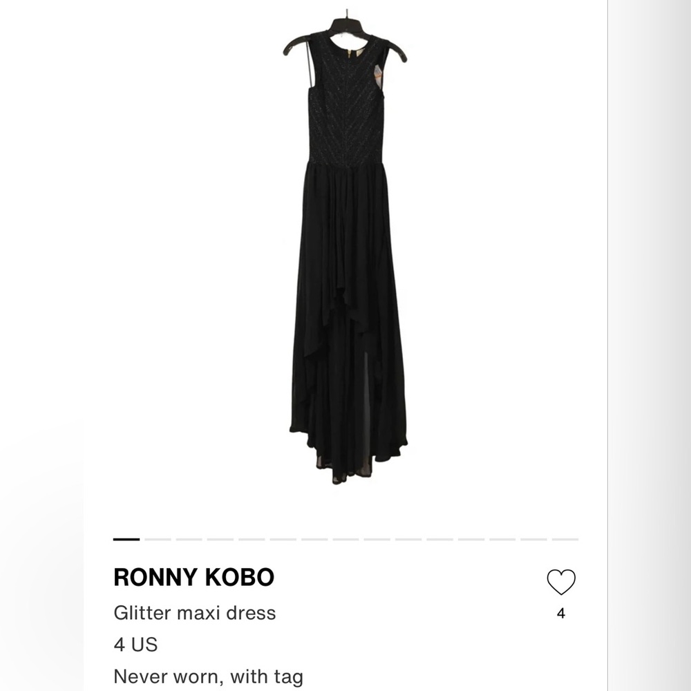 🖤 NWT RONNY KOBO Black Cocktail Dress | Size 4 🖤 - Picture 7 of 8